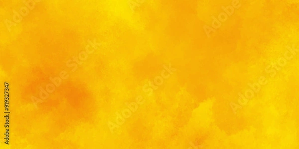 Fototapeta Abstract acrylic painted orange or yellow grunge texture,art abstract yellow watercolor painting textured design,Yellow paint background, beautiful watercolor background for your design,