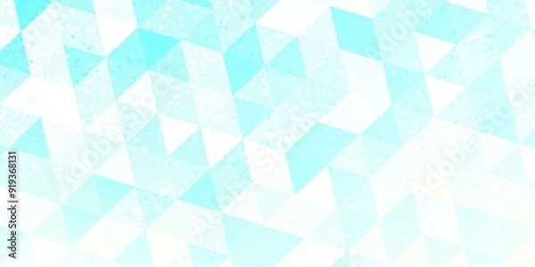 Obraz 水色　キラキラした三角タイル　パターン背景
