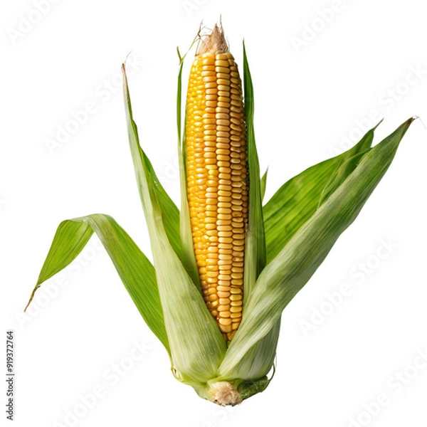 Obraz Freshly harvested corn in the field