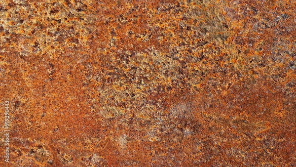 Fototapeta Textured surface. Rusty red brown background. Rust, metal corrosion.