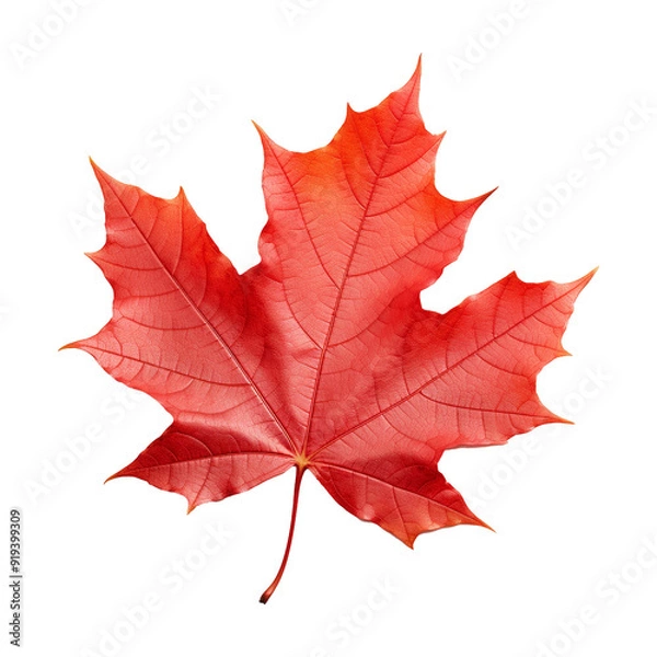 Fototapeta Maple leaf isolated on transparent background png
