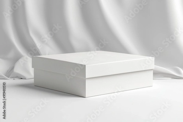Fototapeta Paper Box Mockup A4 on isolated background created with Generative AI