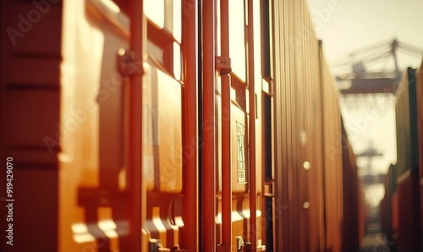 Fototapeta Cargo Containers at a Port
