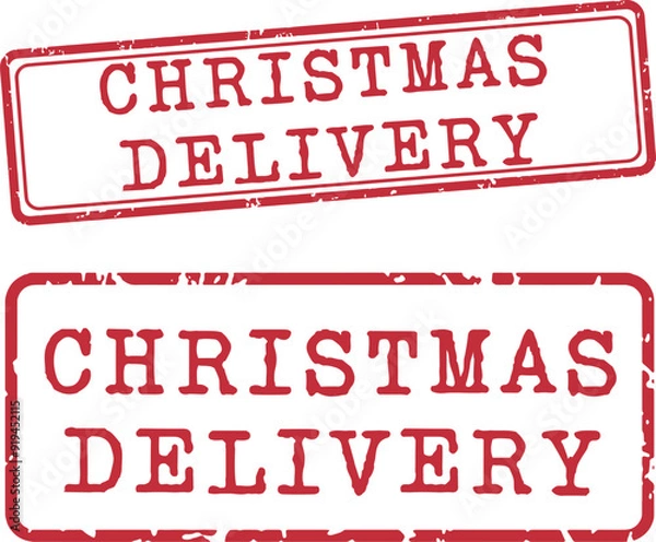 Obraz Christmas Delivery Stamp Vector Set