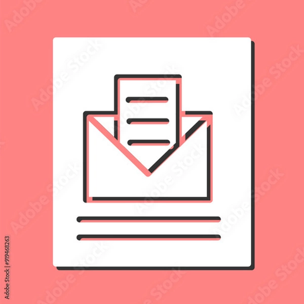 Fototapeta Mail Open Vector Icon