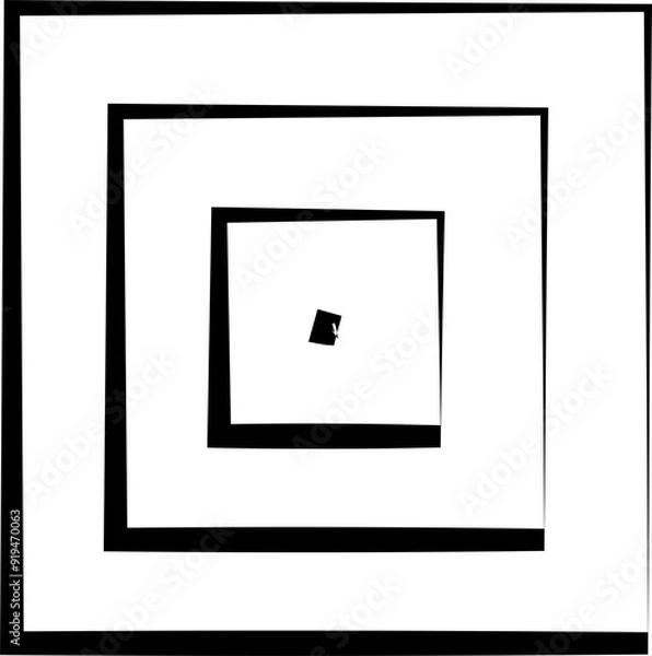 Fototapeta Square shape with line blending for tag, logo, banner