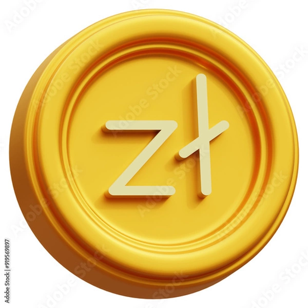 Fototapeta  Zloty 3d, 3d icon, 3d illustration, style, render, rendering, Suitable for website, mobile app, print, presentation, infographic and any other project.