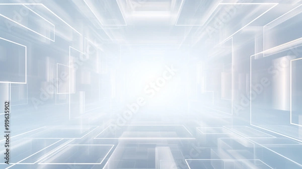 Obraz white empty digital Futuristic Background