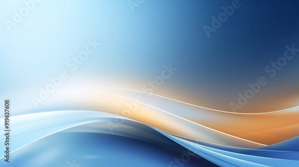Obraz abstract light blue wave smooth background.