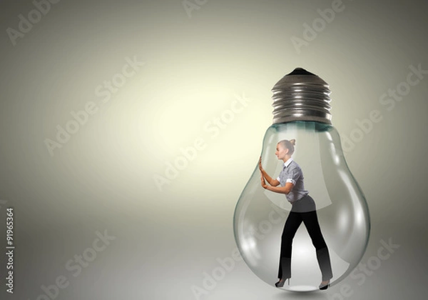 Fototapeta Inside light bulb