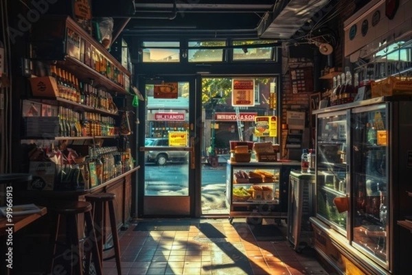Obraz Interior of a bodega in New York