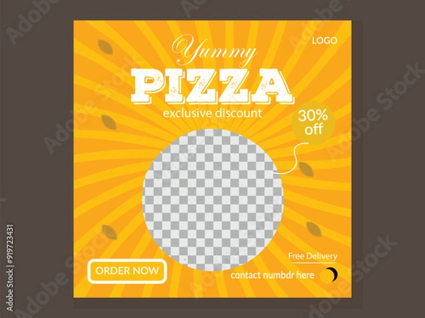 Obraz food social media post design and template layout