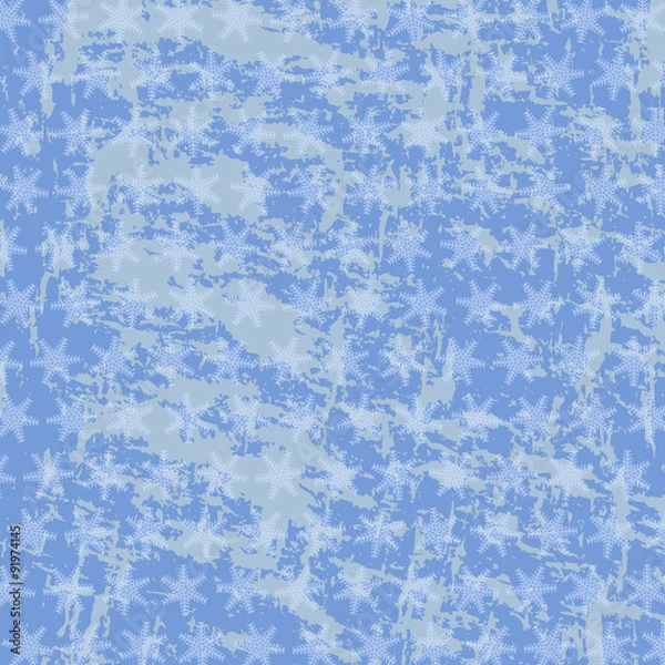 Fototapeta Winter motif background with snowflakes.