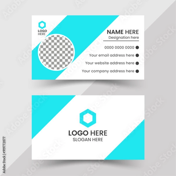 Fototapeta Creative business card template vector illustration Business card design template Clean professional business card template visiting card business card template business card print templates Personal 