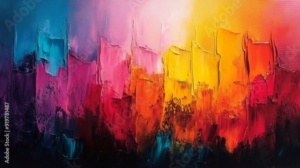 Obraz Colorful painting in art gallery