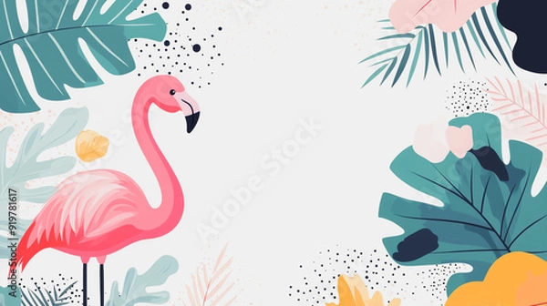 Fototapeta Abstract white background with pastel colorful 3D abstract background overlap layer on dark space with flamin decoration. Modern graphic design element motion style concept for banner, flyer, card,