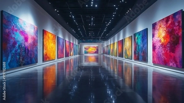 Obraz Colorful painting in art gallery