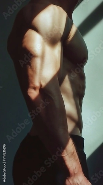 Obraz male arm from back in daylight