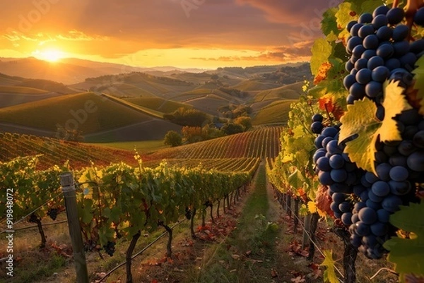 Obraz vineyard in autumn
