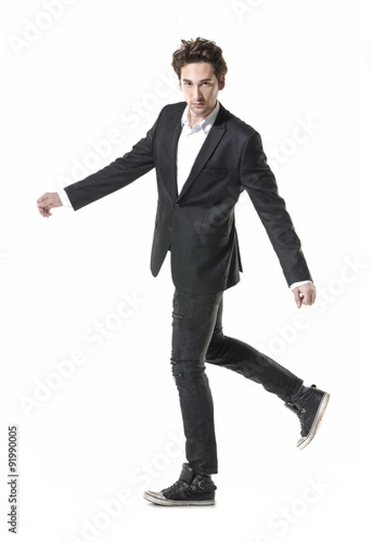 Fototapeta Portrait of happy smiling young businessman,