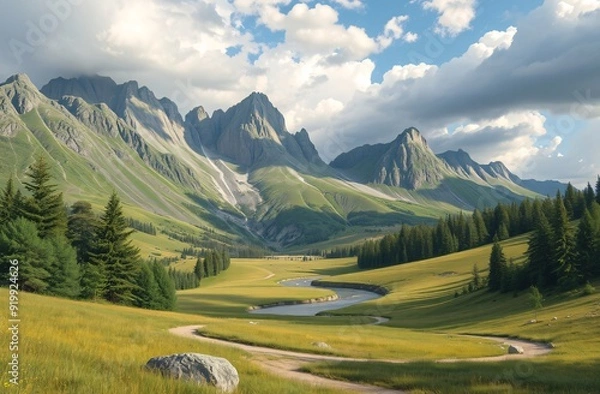 Obraz A scenic landscape