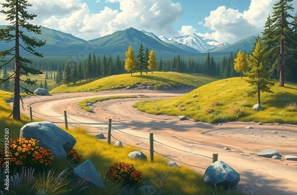 Obraz A scenic landscape