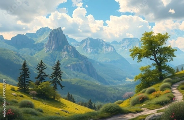 Obraz A scenic landscape