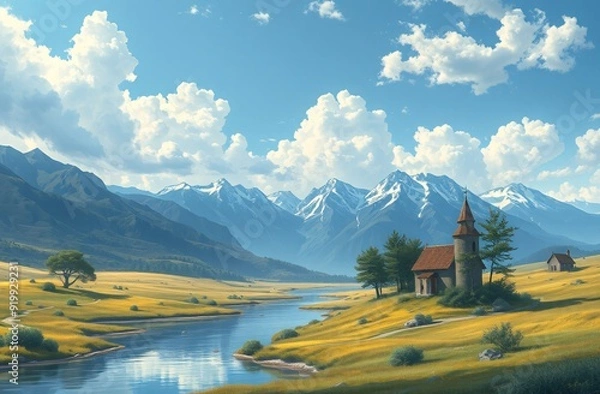 Obraz A scenic landscape