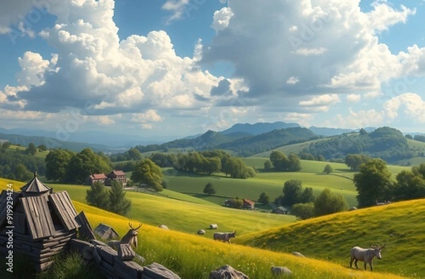 Obraz A scenic landscape