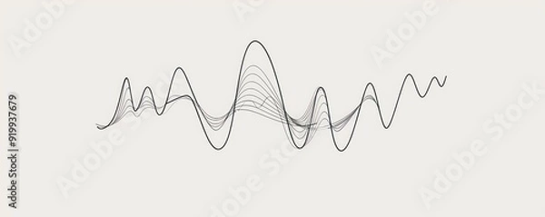 Fototapeta Abstract Waveform Illustration