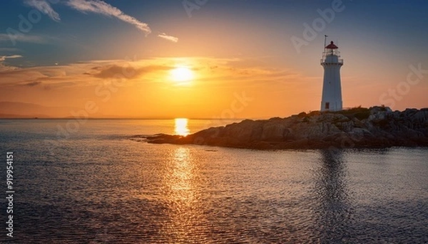 Obraz lighthouse at sunset