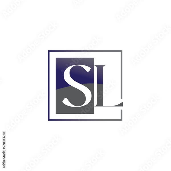 Obraz  sl monogram, sl logo, ls logo, sl vector, stylish sl logo, luxury sl logo, SL Modern Initial logo design and company logo, SL LS letter logo design vector template