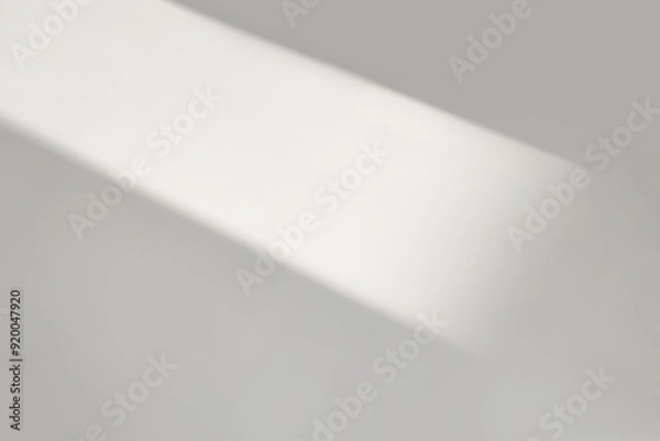 Fototapeta Gray shadow and light blur abstract background on white wall  from window. Dark stripe grey shadows indoor in room  background, monochrome, shadow overlay effect for backdrop and mockup design