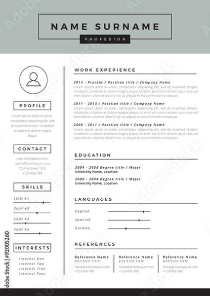 Obraz Resume template
