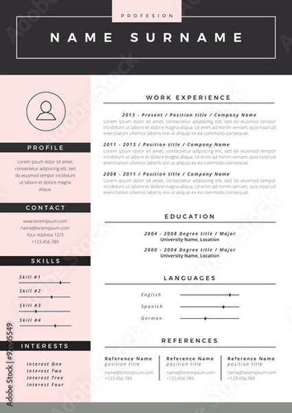 Obraz Resume template