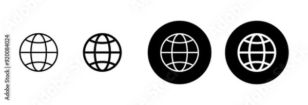 Obraz Web icon vector isolated on white background. Website vector icon. Internet world vector