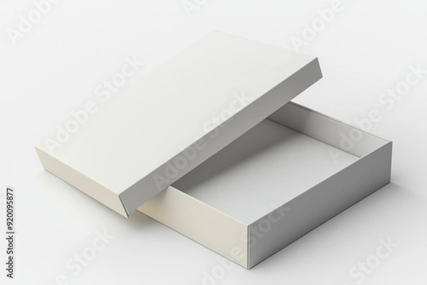 Fototapeta Paper Box Mockup A4 on isolated background created with Generative AI