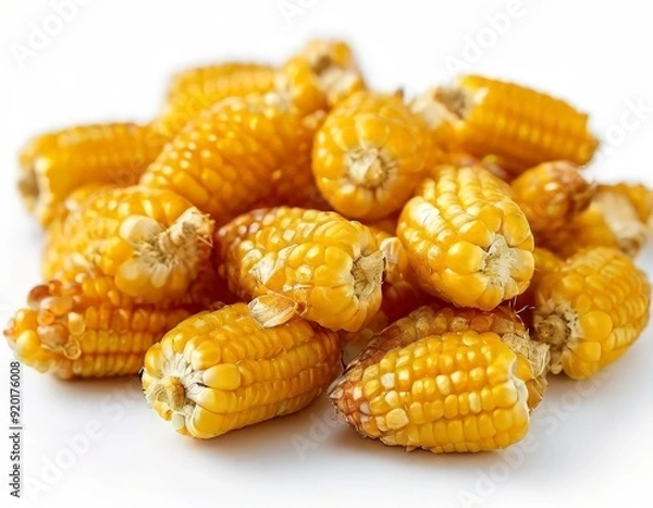 Fototapeta pile corn on white background