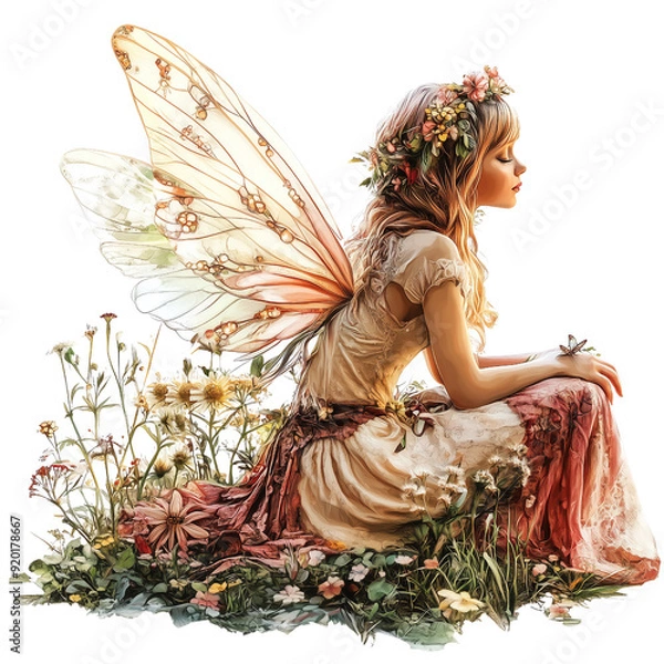 Obraz Enchanted Twilight, transparent background, white background