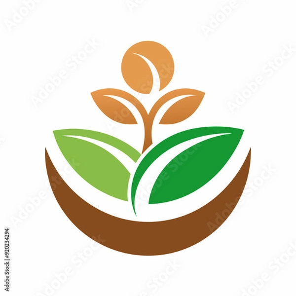 Obraz Creative seed logo design growth and transformation vector art Illustration

