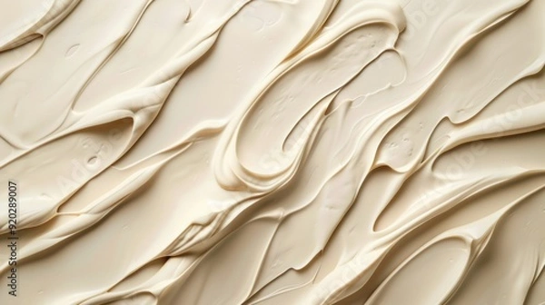 Fototapeta A creamy white substance that appears to be a type of cream or lotion