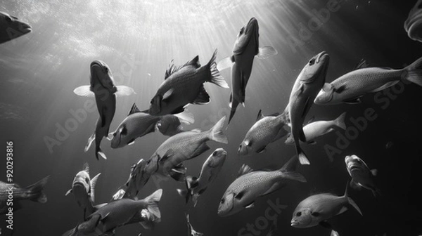 Fototapeta Fish Swimming in Ocean