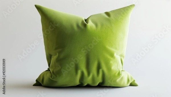 Obraz Soft green square pillow on a light background