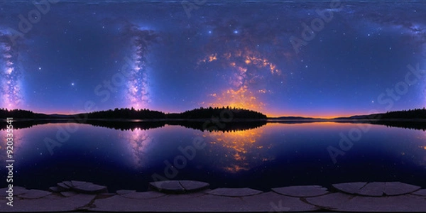 Fototapeta HDRI Night Time Landscape Equirectangular Panorama 35