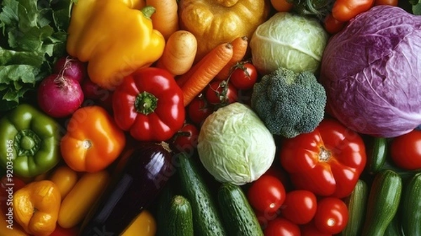 Fototapeta Vegetables, bursting flavor. Generative AI