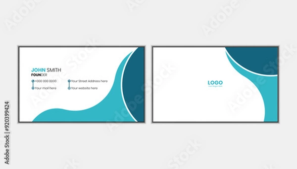Fototapeta Vector design unique professional business card template
