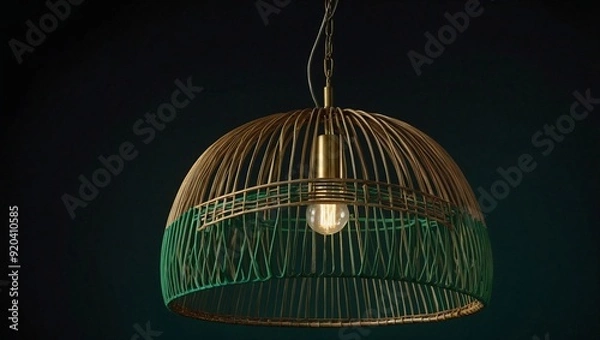Fototapeta a pendant lamp in the style of rendered