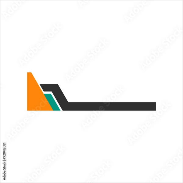 Fototapeta Modern abstract geometric corner vector element