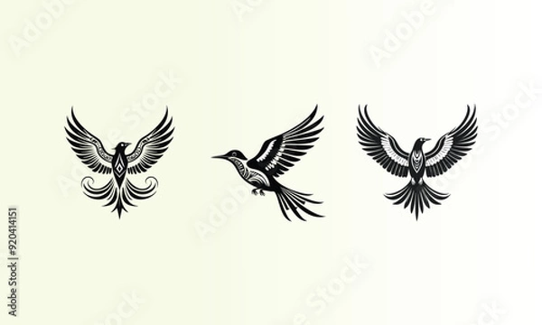 Fototapeta Bird icon vector graphic logo