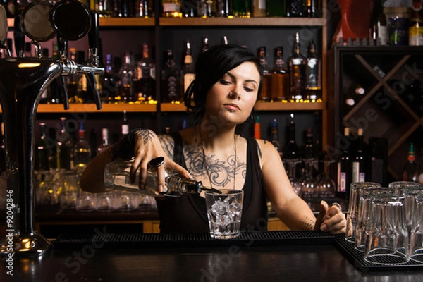 Fototapeta Attractive bartender